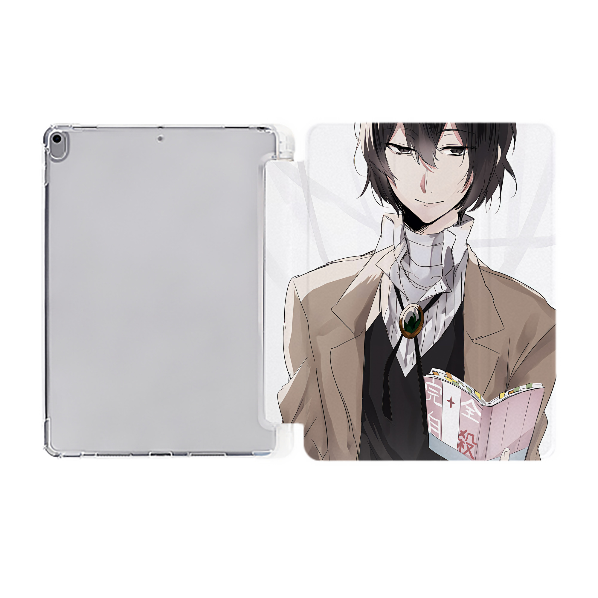 （画像用） 文豪ストレイドッグス Bungo Stray Dogs IPad ケース ペン収納付き 三つ折りスタンド PUレザー×シリコン 対応機種9.5/10.5/10.9インチ